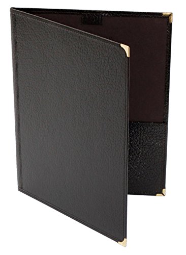 Deer River Choral Leatherette Folio With Pencil Loop Bottom Pockets Black 9x12 Deer River Choral Leatherette Folio With Pencil Loop Bottom Pockets Black 9x12