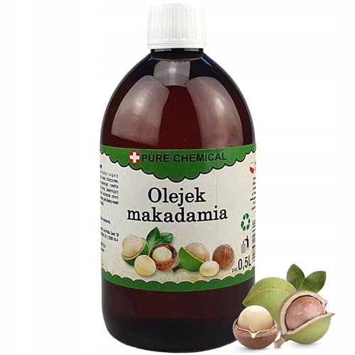PURE CHEMICAL - Bio Macadamia-Öl - Natur Nussöl Macadamia 0,5L - 100% Reines - Natürliches...