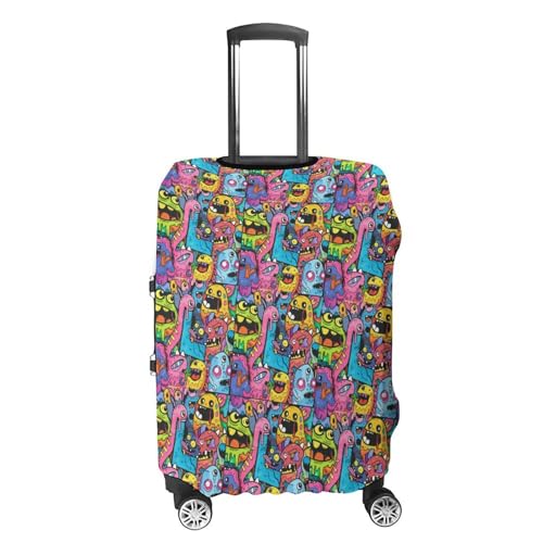 Graffiti Style Pattern Luggage Cover Protector Anti-Scratch Suitcase Cover Washable Luggage Covers Fits 19-21 Inch Luggage4