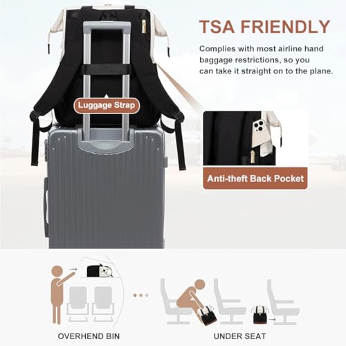 Image of PALAY Backpacks for Women 15.6 Inch Work Laptop Teacher Nurse Backpack Purse Waterproof Travel Computer Bag for Women