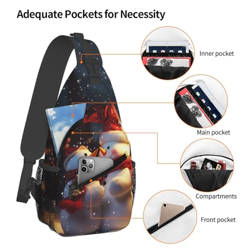 Bolso cruzado snowmans Navidad para hombre y mujer miniatura 4