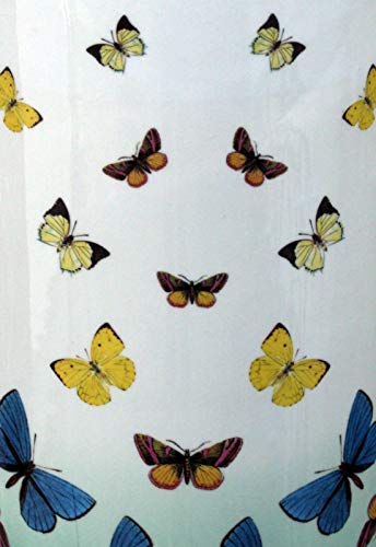 marymarygardens Rising Blue and Yellow Butterfly Design Ceramic Umbrella Stand or Stick Stand or Vase