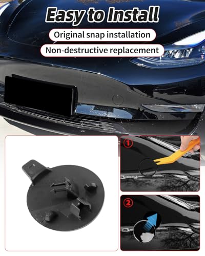 Cache œillet de remorquage Tesla Model 3 avant noir pour remplacer pièce perdue
