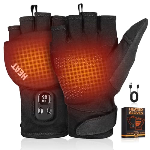Heated Gloves for Men Women – 2 in 1 Full