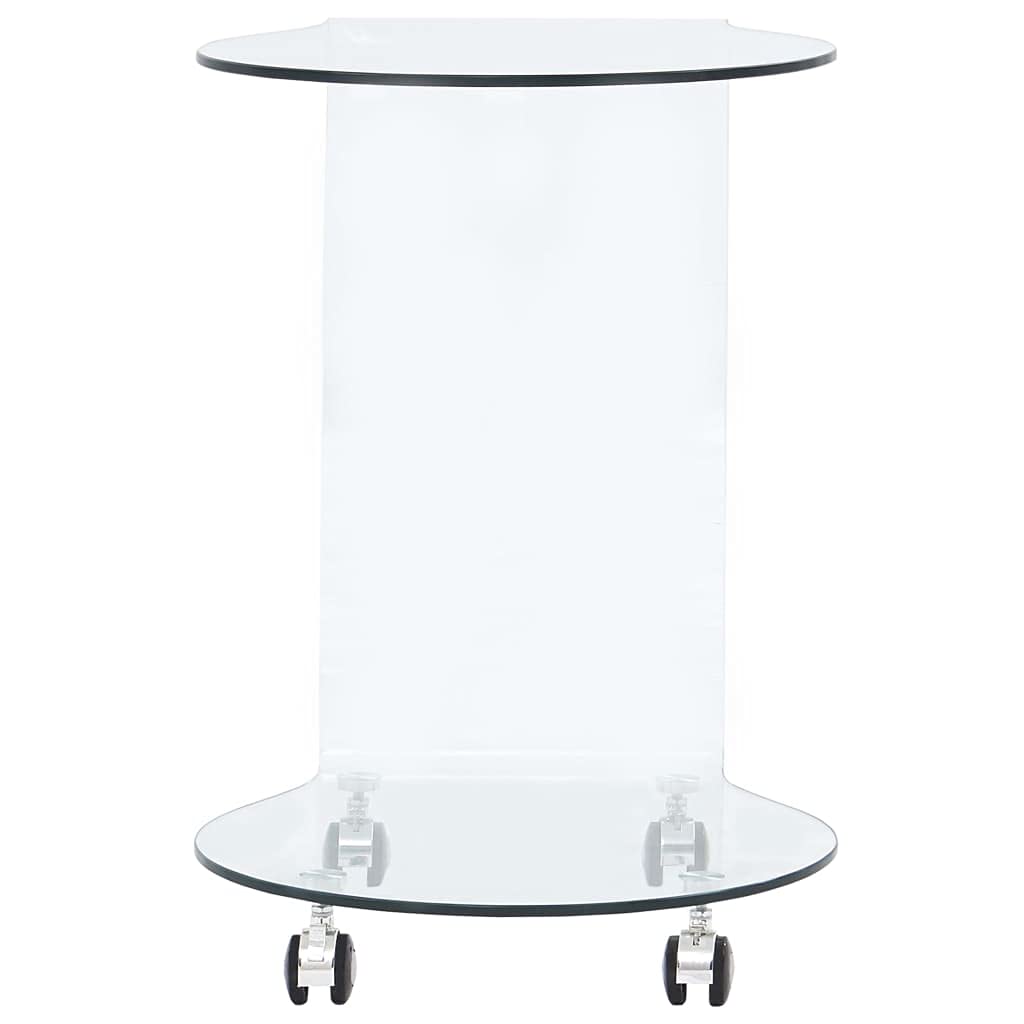 Mesa de café de 45 x 40 x 58 cm de cristal templado, mesa auxiliar, mesas de salón, mesas de salón, para un ambiente acogedor