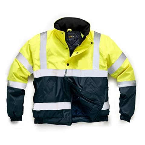 StandSafe Hi-vis Two Tone Combi Coloured Polo Shirt Bomber Jacket, Yellow/Navy, XL Cover