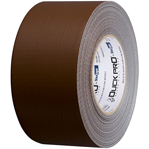 Image of Duck Pro by Shurtape Professional Grade, Industrial Colored Cloth Duct Tape for Industrial Color-Coding, HVAC and Automotive, 72mm x 60yd, 10.0 mil, Brown, 1 Roll (105506)