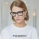 FEISEDY Klassische Brille Rechteckig Klare Linsen Dicker Brillenfassung für Damen Herren B2461