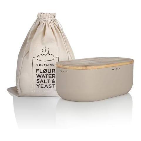LARS NYSØM Minimalist Bread Box with Bamboo Lid Cover