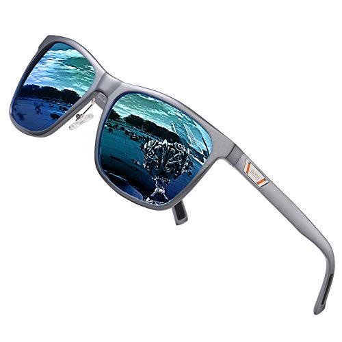 Image of DUCO Mens Sunglasses Polarized UV Protection Retro Rectangular Frame Sun Glasses for Driving Fishing 100% UV Blocking 3029H