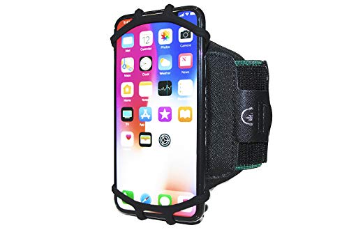 360°Rotation Sport Running Armband Cell Phone Holder For Samsung Galaxy S21 S20 Fe S22 Ultra S23 S10 Plus Note 20 A53 Iphone 13 14 Pro Max 12 11 Xr Google Pixel 6A 7 Blu View 2 Nokia C01 Plus (Black) #TOP1