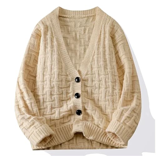 Men's Knitted Sweater Casual Single Breasted Solid Color Knit Cardigan Sweater2