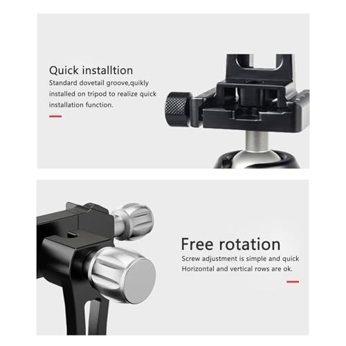 Image of Ultralight Phone Tripod Mount T6061 Aerospace Aluminum 150g 360 Ball Head Auto-Clamp Gravity Sensor Fit 58-88mm Phones for Vlogging /Car /Desktop Filming (YH-BFZ-01C)