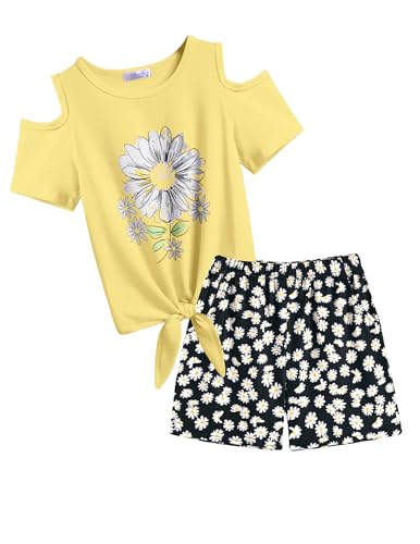 Arshiner Girls 2 Piece Outfit Set with Shorts