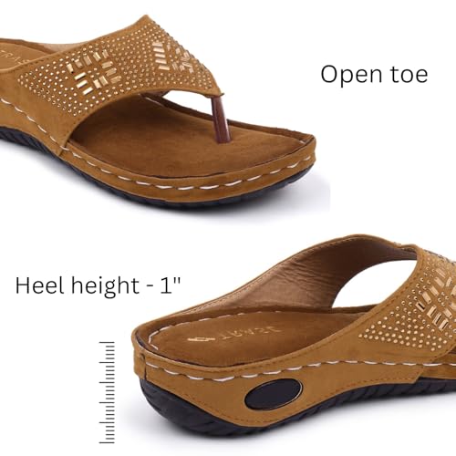 Image of TRASE Women's Fashion Slippers | Doctor Ortho Soft & Comfortable Slip-Ons for Women & Girls | Lightweight & Stylish, Diabetic & Orthopedic Footwear, Good for Knee & Foot Pain