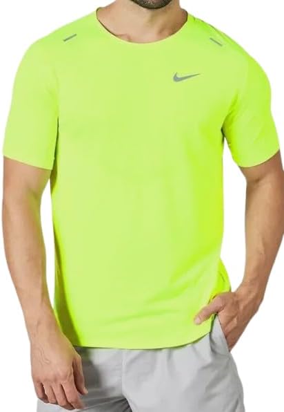 Nike Rise 365 DRI-FIT Men's Running T-Shirt (Volt) (as1, Alpha, s, Regular, Regular)