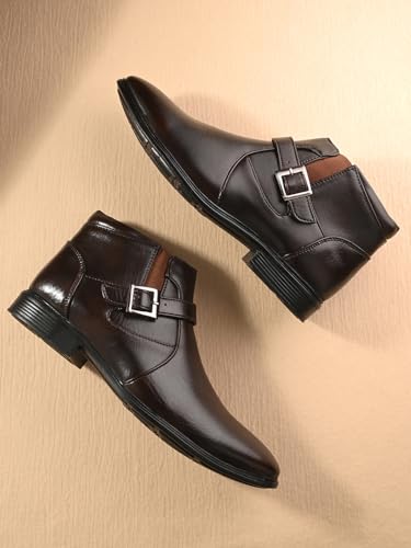Image of MACTREE PU Leather Men's Formal Ankle Boots