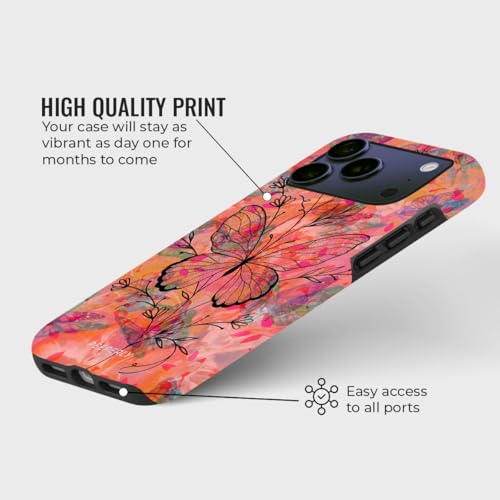 Image of Peeperly Radiant Soar Crystal Case Compatible with iPhone 17 Pro, iPhone 17 Pro Back Cover Case- PC + Silicone