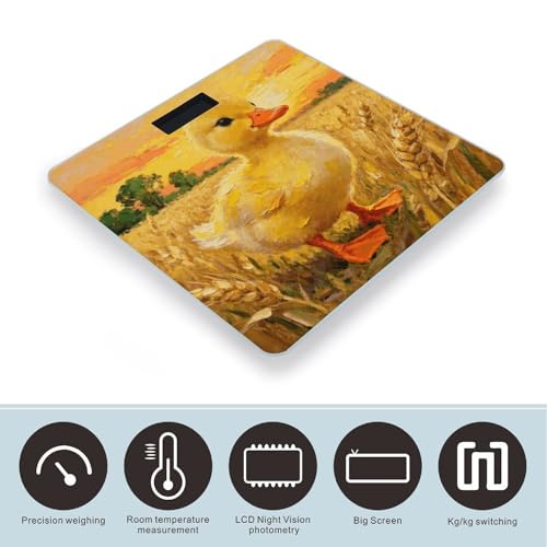 Báscula digital de baño con diseño de pato amarillo miniatura 3