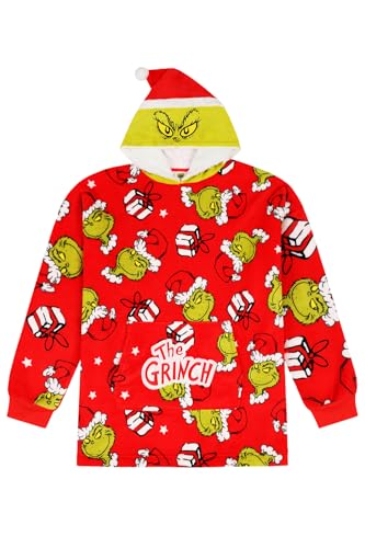 Sweat à capuche Grinch polaire de luxe pour famille pull de Noël chaud