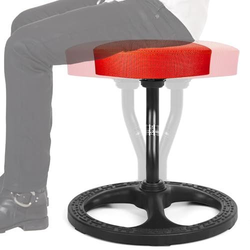 Image of ADHD Chair for Kids, Yoga Chairs for Adults, Wobble Stool Active Flexible Seating Desk Chair with Non-Slip Base and Washable Seat Cover for Stability, Balance, Yoga, Office, School, Classroom