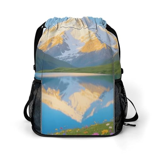Mochila de gimnasio con estampado de paisajes nevados para conectar con la naturaleza 1