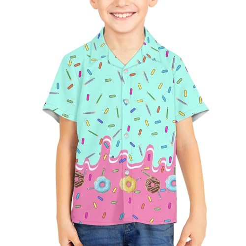 Cumagical Kids Hawaiian Shirts Short Sleeve Vibrant Prints for a Fun Summer Look3