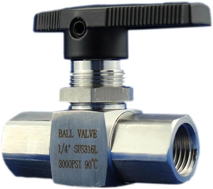 316 ステンレス鋼 メスねじ計器用ボールバルブ 圧力計バルブ 高圧ステンレス鋼ボールバルブ(BSP_3000 PSI)
