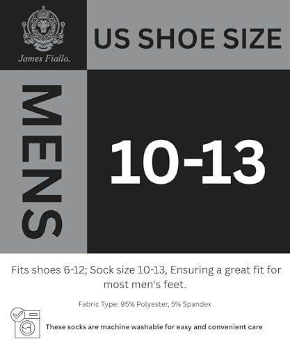 JAMES FIALLO Men's 12-Pairs Performance Low Cut Athletic Sport Socks2