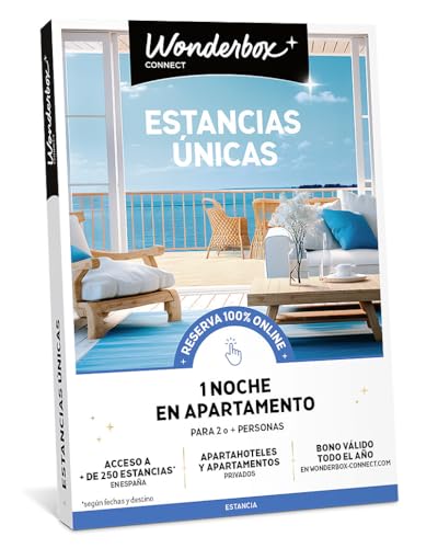 WONDERBOX connect - Caja Regalo - Estancias únicas: Apartamentos y apartahoteles - 1 Noche para 2 Personas Entre más de 250 estancias en España - Válido Durante 24 Meses