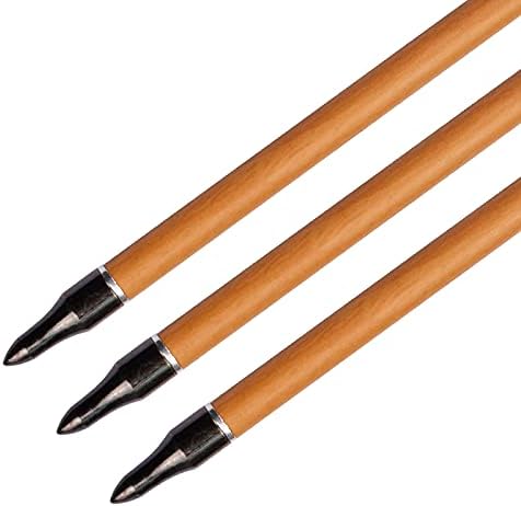 Elong 30" Archery Carbon Arrows Wood Camo Shaft Spine 600/700 Recurve Bows Turkey Feather Arrow