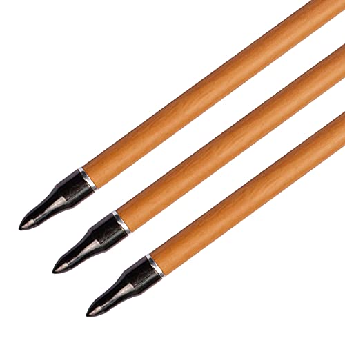 Elong 12pk 30" Archery Carbon Arrows Wood Camo Spine 600 Recurve Bows Turkey Feather Arrow