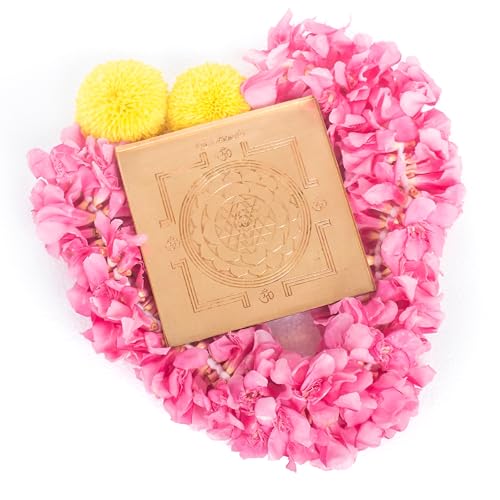 Image of Anciently Small Copper Vastu Pyramid Yantra With Base Plate & 5 Powerful Yantras Carved (3x3 Inches)