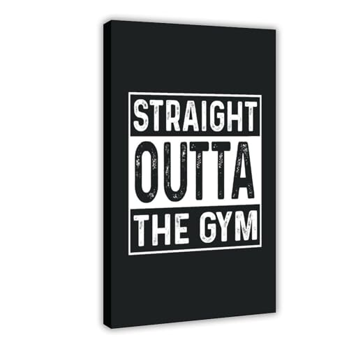 Poster Straight Outta The Gym de motivation pour votre home gym à la maison