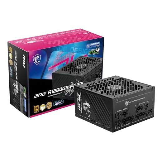 MSI MPG A1250GS PCIE 5.1 ATX 3.1 Gaming Power Supply - Full Modular - 80 Plus Gold Certified 1250W - 100% Japanese 105°C Capacitors - Dual 12V-2x6 - ATX PSU - 10 Year Warranty