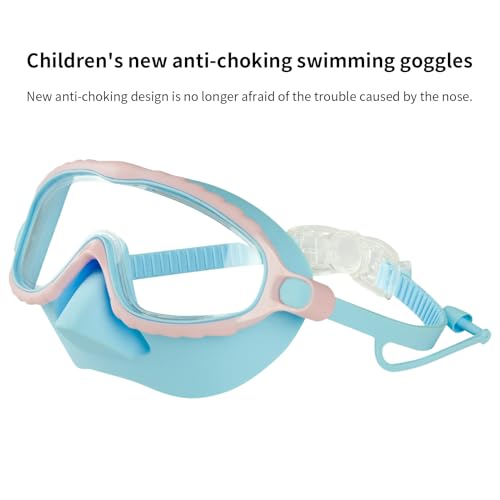 Gafas de natación infantiles con cubre nariz y ajuste cómodo para niños 4
