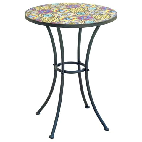 Mesa de bar y jardín Elba con mosaico de cerámica Cover