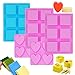 PUDSIRN 3 stampi per sapone in silicone con 2 stampi in silicone a forma di cuore per sapone, muffin, torte