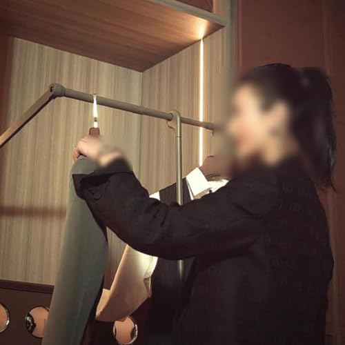 Tringle de garde-robe rabattable avec double amortisseur hydraulique stable - 7