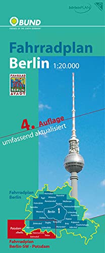 Preisvergleich Produktbild Fahrradplan Berlin: 4. Auflage, Maßstab 1:20000