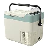 EUHOMY 車載冷蔵庫 12L コンパクト ポータブル冷蔵庫 -20℃～20℃ 急速冷凍 コンプレッサー式 仕切り板 ハンドル付き MAX/ECOモード 3WAY電源対応 LED庫内灯 AC110V DC12V/24V 省エネ 45㏈静音 ホワイト 車バッテリー保護機能 車載家庭両用 車中泊 キャンプ BBQ 釣り 災害時に大活躍 日本語説明書 【PSE認証済】