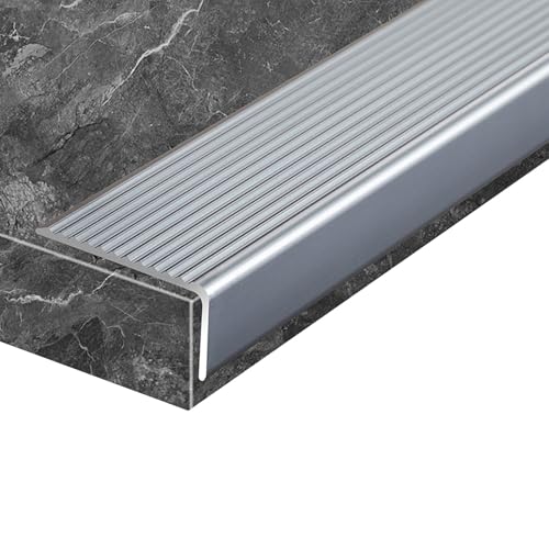 Escalera de aluminio contra desprendimientos en peldaños de azulejos y madera de 90 cm 2