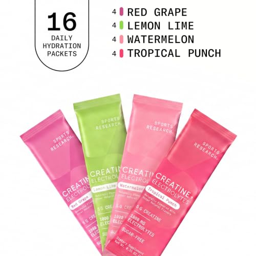 16-Pack Sports Research Creatine + Electrolytes Variety Packs (Sugar-Free) 13.82 w/ S and S + Free Shipping w/ + 45% Off Code CE10OFF - image 2