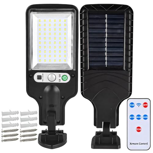 Outdoor Solar Street Lamp Led Wall Light, 108 Cob Beads, with Remote, Waterproof Garden Light, Motion Sensor, High Capacity Battery, Abs Plastic, Solar Charging, Two Pcs