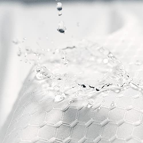 Ufriday Stall Size Shower Curtain 48 X 72 Inch,Waffle Weave,White Hotel Luxury Spa,Shower Curtain For Bathroom With Window, Water Repellent, Machine Washable,White Bathroom Curtain #TOP2