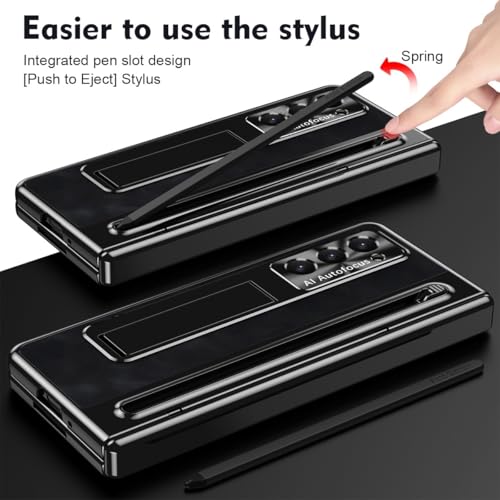 Protection charnière Samsung Fold 6 coque noire anti-rayure avec support - 4