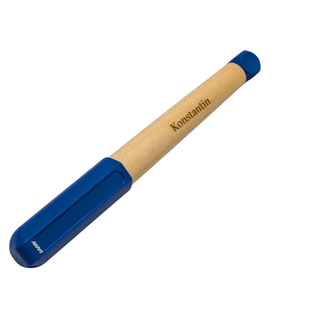 Lamy Füllfederhalter ABC Modell 10, Farbe Blau, Feder A, inkl. Laser-Gravur