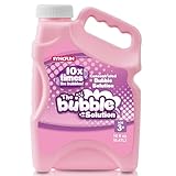 SYNCFUN 16 oz Bubble Solution Refills(Up to 1.25 Gallons), Concentrated Solution for Bubble Machine, Wands, Blower, Easter, Outdoors Activity-Pink