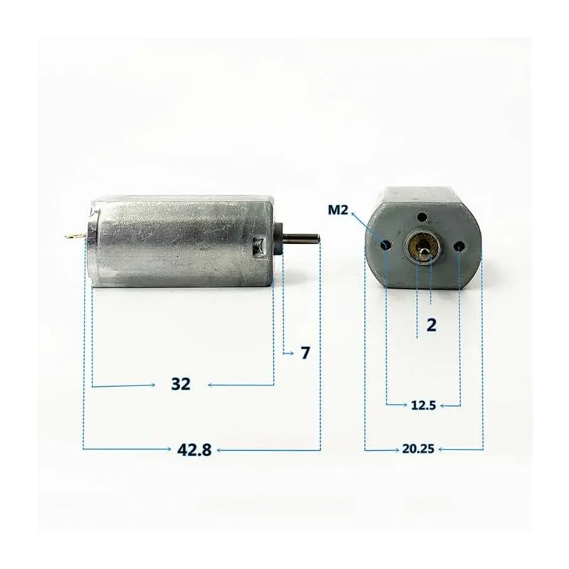 Lote de 50 escobillas de carbón FK-180SH-14180 de CC, 5 V, 6 V, 9 V, 12 V, 12000 RPM, 15 mm x 20 mm, con Arranque 180 for afeitadora y depilación.