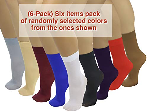 Image of ToBeInStyle Womens Pack of 6 Trouser Solid Print Anklet Socks